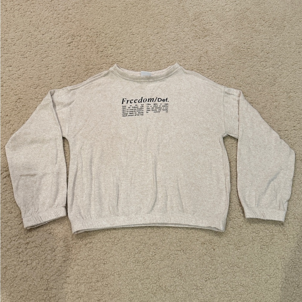 Zara “freedom” light knit pullover sweater size 10